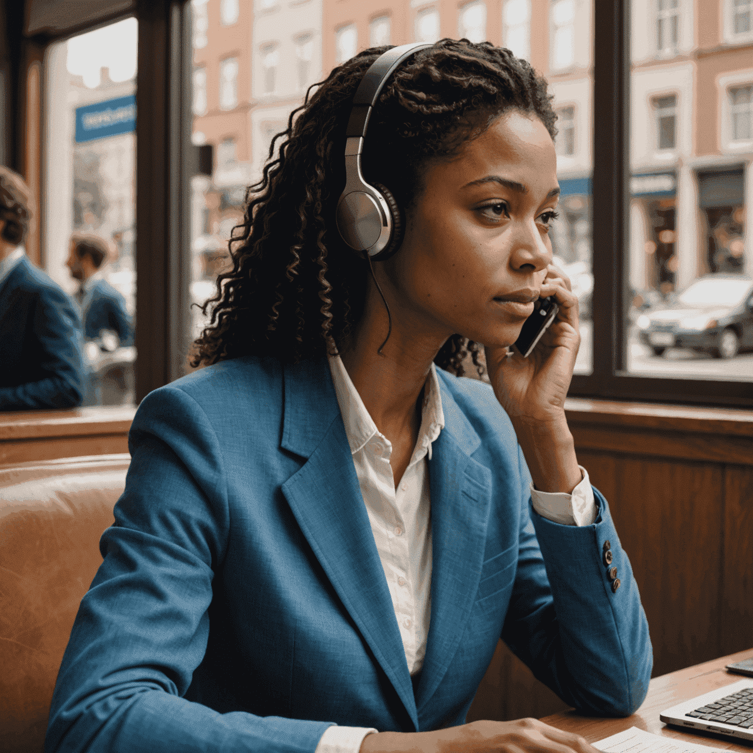 صورة لشخص يستمع إلى البريد الصوتي على هاتفه المحمول